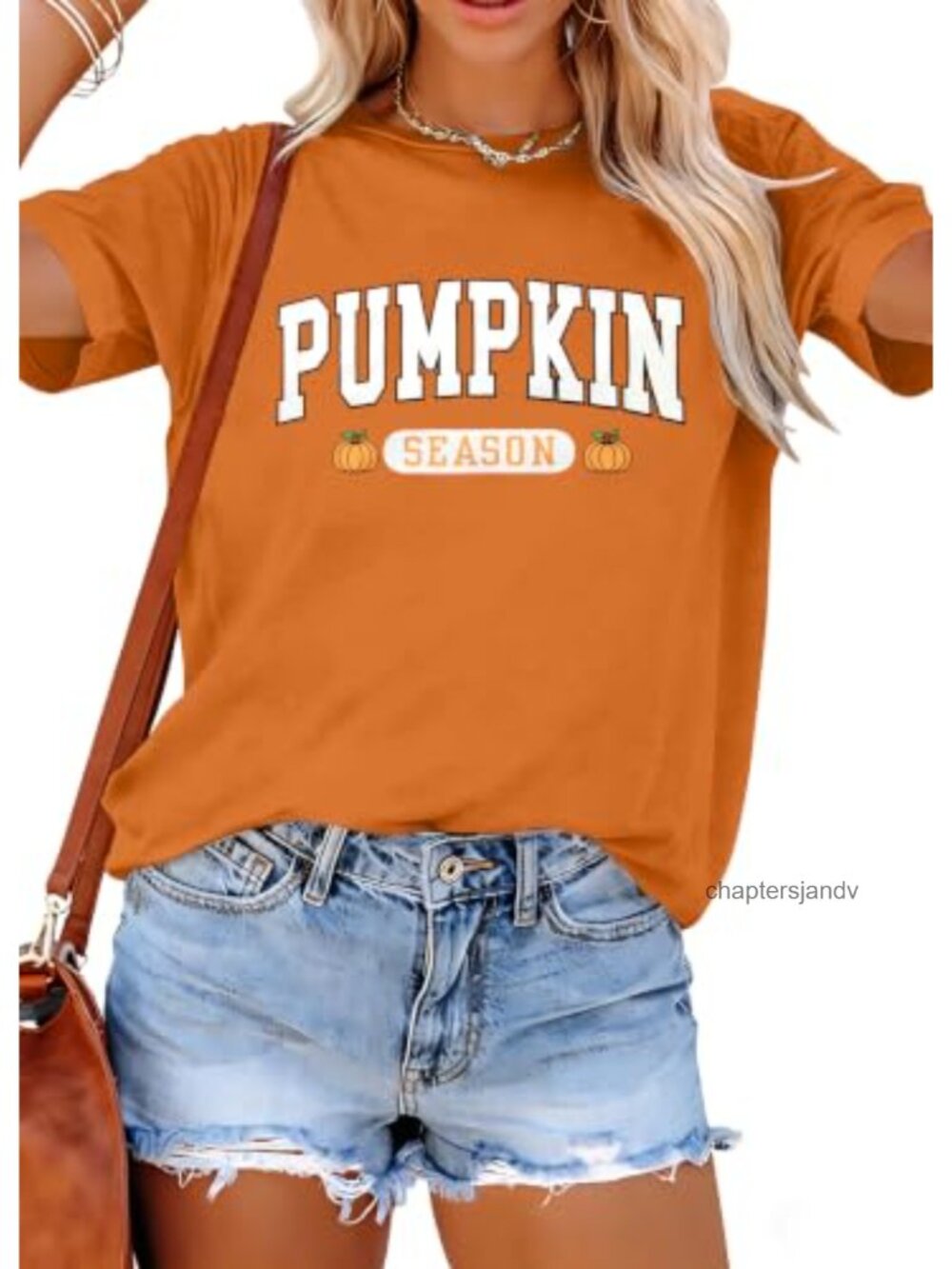 Womens Fall Pumpkin Graphic T Shirt Cute Halloween Thanksgiving Tee